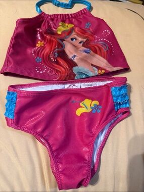 Baby girl 18m Disney Pink & Blue Little Mermaid Two-Piece Tankini 18 month